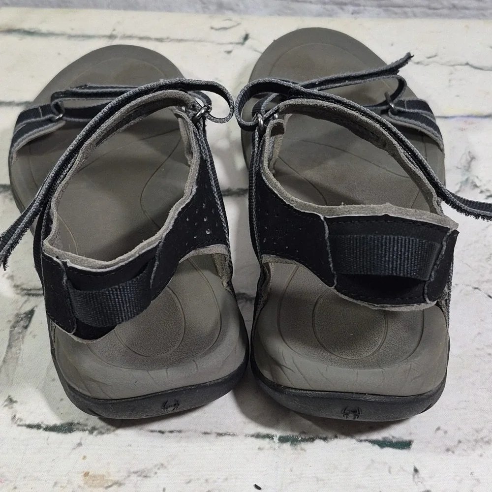 Teva Sandals Womens 9 Verra Sporty Hiking Slingback 1006263 Black Gray Fabric